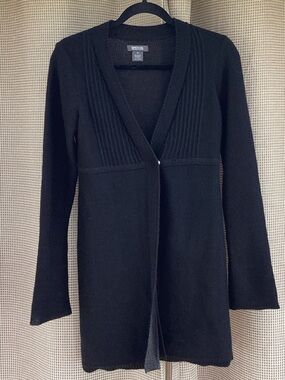 Kenneth Cole Reaction Black Long Knit Cardigan